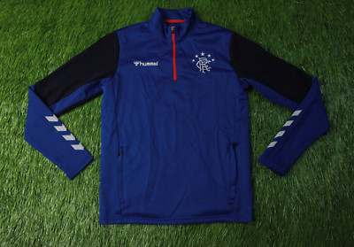 RANGERS 2019/2020 FOOTBALL ZIP SWEATSHIRT TRAINING HUMMEL ORIGINAL SIZE YOUNG XL