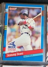 1991 Donruss Sammy Sosa Chicago White Sox #147 Baseball Card *Double Error*