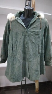 Echte Lederjacke Für Damen In Echtem Leder Grün Gr 44 PG095LZ
