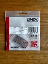 Lindy USB Port Blocker Pack of 10 Orange
