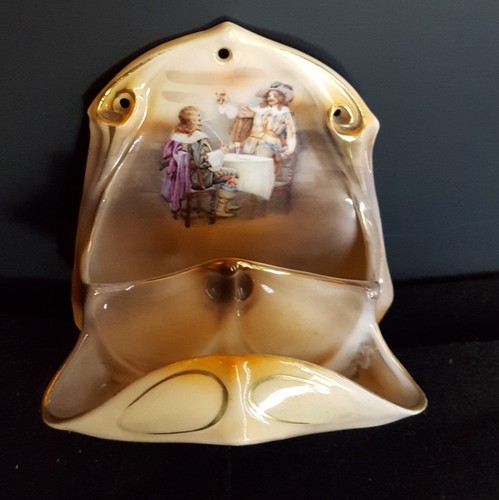 Seltener malerischer Jugendstil hängender Streichholzhalter - Königlich Bayreuth - Bild 1 von 5