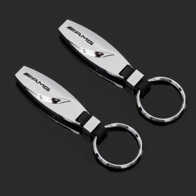 1/2X Mercedes-Benz AMG SCHLÜSSELANHÄNGER Anhänger Keychain Leder Geschenk Neu