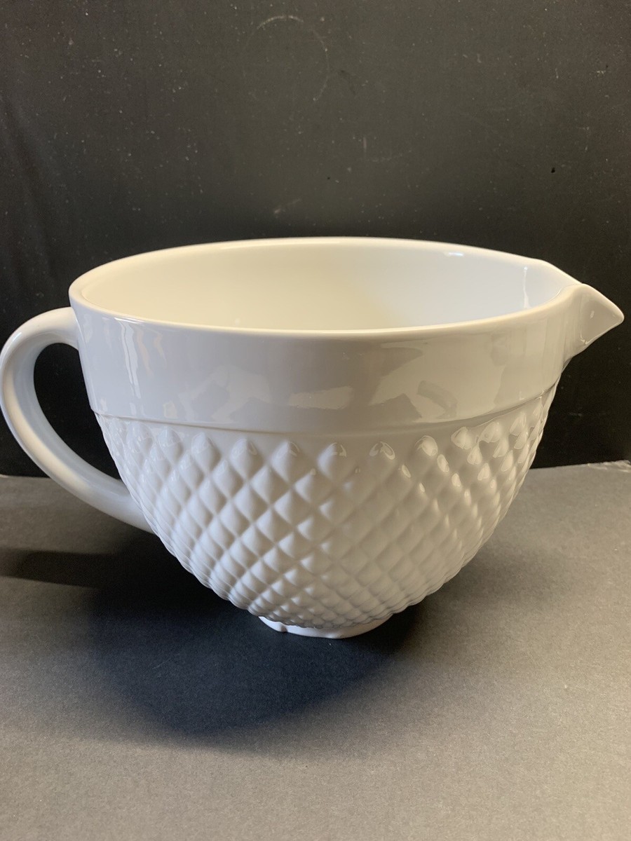 KitchenAid 5-Quart Textured Ceramic Bowl for Tilt-Head Mixers | White NO/BOX KitchenAid 5-Quart Textured Ceramic Bowl for Tilt-Head Mixers | White NO/BOX