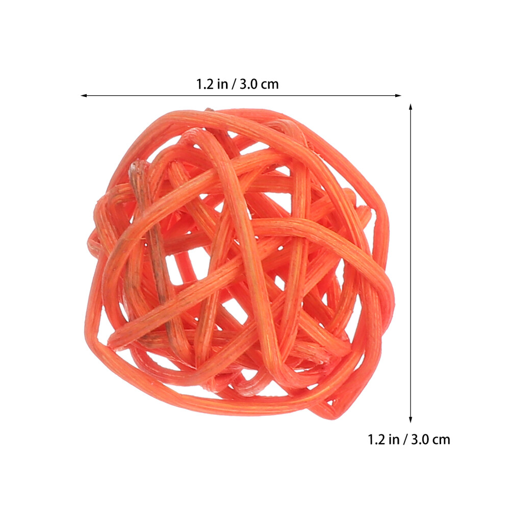 50PCS Rattan Balls Bird Toy Set Parakeet DIY Chewing Toys Pet Supplies