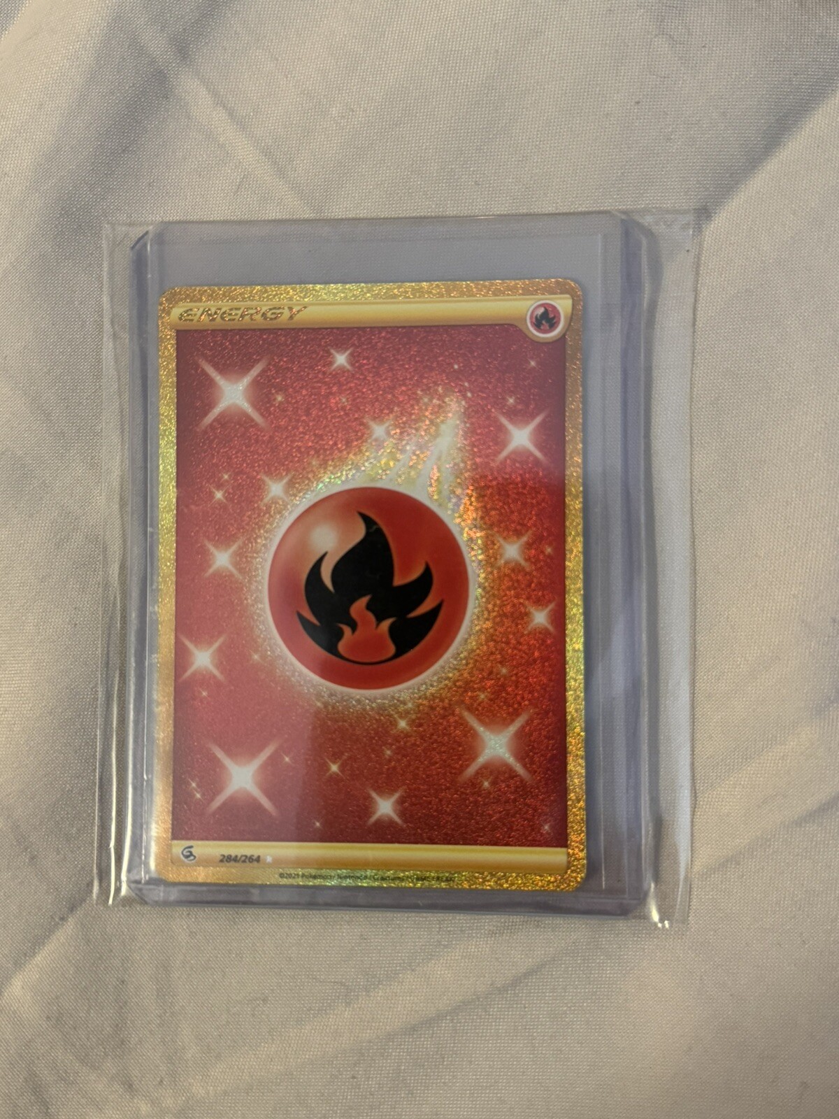 Pokémon TCG Fire Energy Fusion Strike 284/264 Holo Secret Rare NM