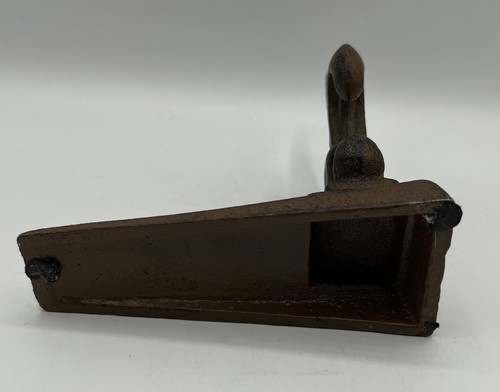 Cast Iron Fleur De Lis Door Wedge~Stop Rustic Victorian Style Antique Brown Look - Picture 5 of 5