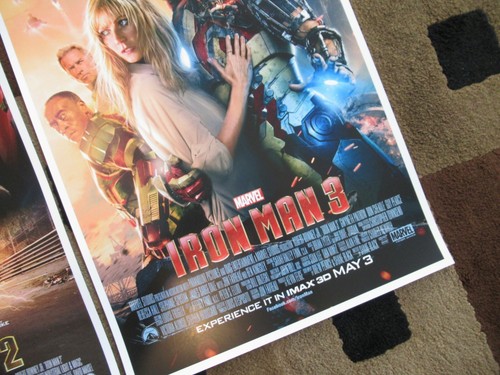 Marvel Iron Man Trilogy 1" x 17" Collector's Movie Posters ( Set of 3 ) - Picture 6 of 9