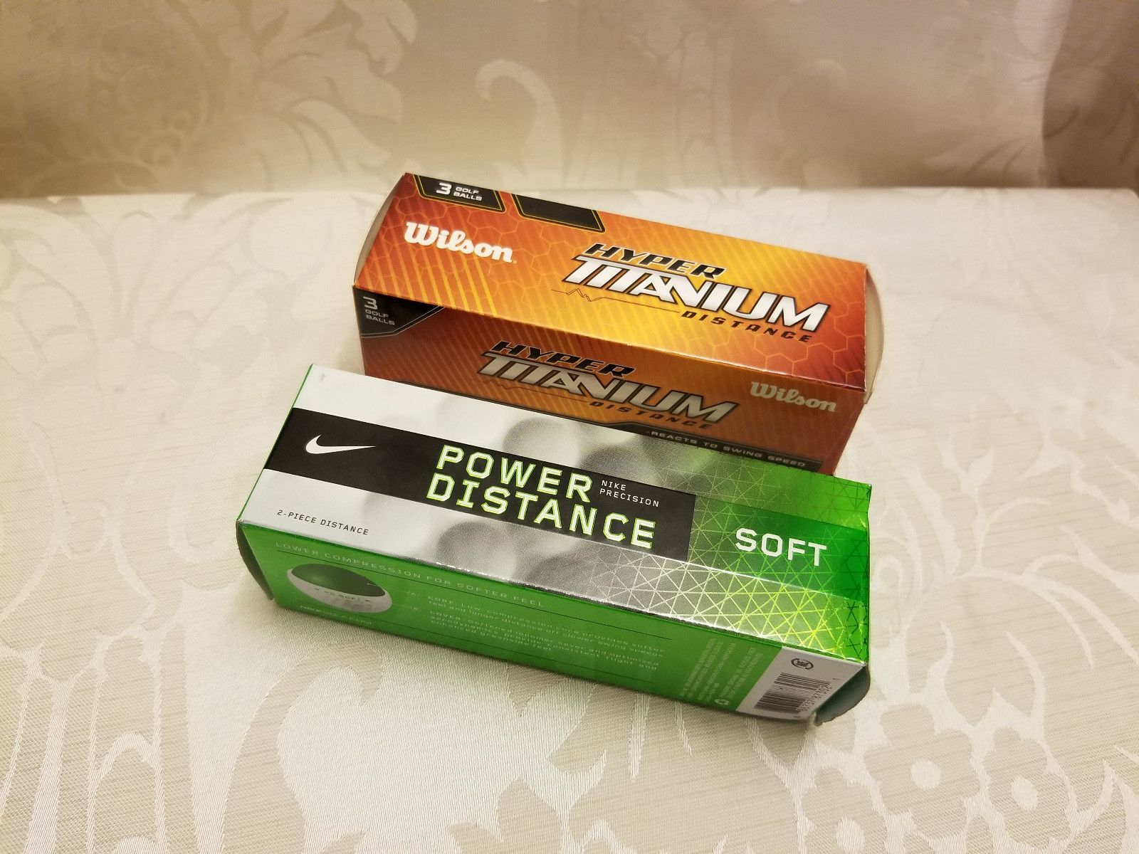 Nike Power Distance & Wilson Hyper Titanium Golf Balls 6 BALLS BRAND