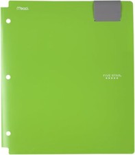 Five Star 4 Pocket Folder, Plastic, High Capacity, Color Selected for You