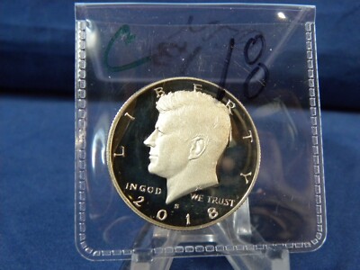 2018 S PROOF CLAD KENNEDY HALF DOLLAR FROM PROOF SET WITH FREE SHIPPING