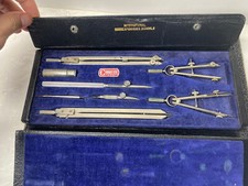 Vintage Set of Charvos Drafting Tools in Original Case, Made in the USA.