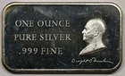Dwight Eisenhower .999 Fine Silver Art Bar - 1 oz