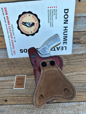 Don Hume H720 52 3 1/16 Leather Paddle Holster for Ruger SP101 3 1