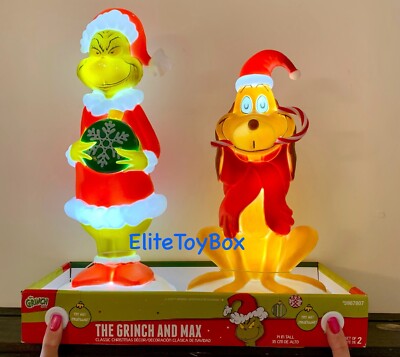 How The Grinch Stole Christmas Blow Mold And Dog Max 2 Piece NEW