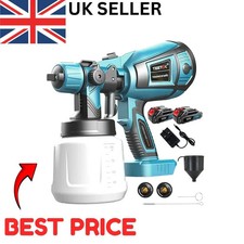 1000ML Cordless Electric Spray Gun Paint Sprayer with 2x Batteries For Makita
