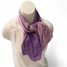 Vintage Japanese "Sapphire Crepe" rayon scarf in a gorgeous lavender plum