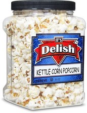 Gourmet Kettle Corn Popcorn by It's Delish, 6 Oz Jumbo Container