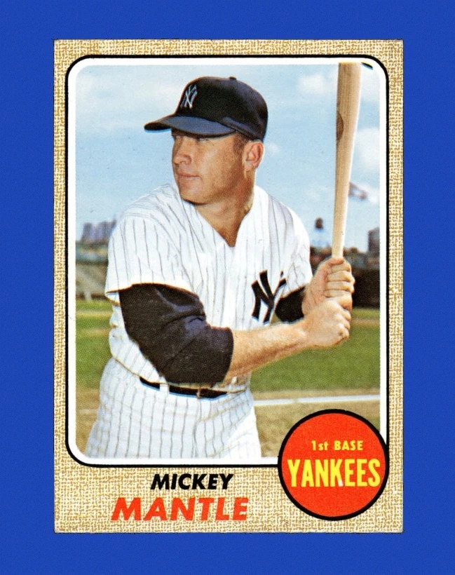 Affiche Vintage Sports Illustrated 1968 Mickey Mantle Yankees - Originale - Collection