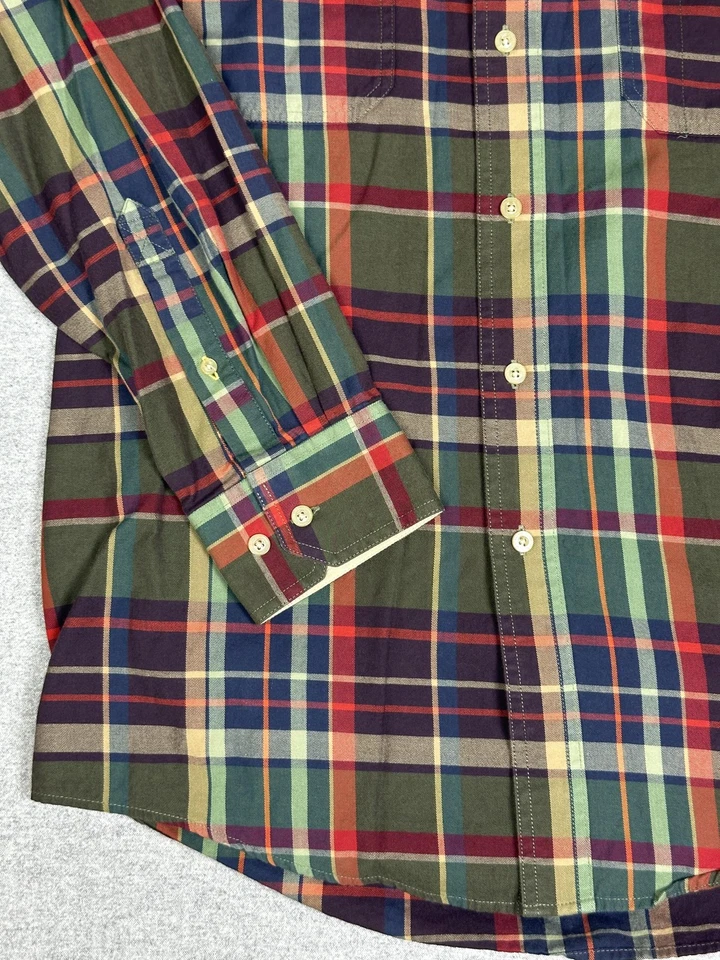 Camisa de hombre National Geographic mediana a cuadros abotonada manga larga viaje al aire libre Foto 4 de 4