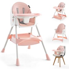 Harppa HC220 4-in-1 Convertible Baby High Chair w/Adjustable Tray, PU Leather