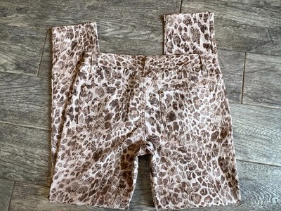 Cache Pants Trousers Floral Leopard Skinny Pant Womens size 6 NWT Animal Print