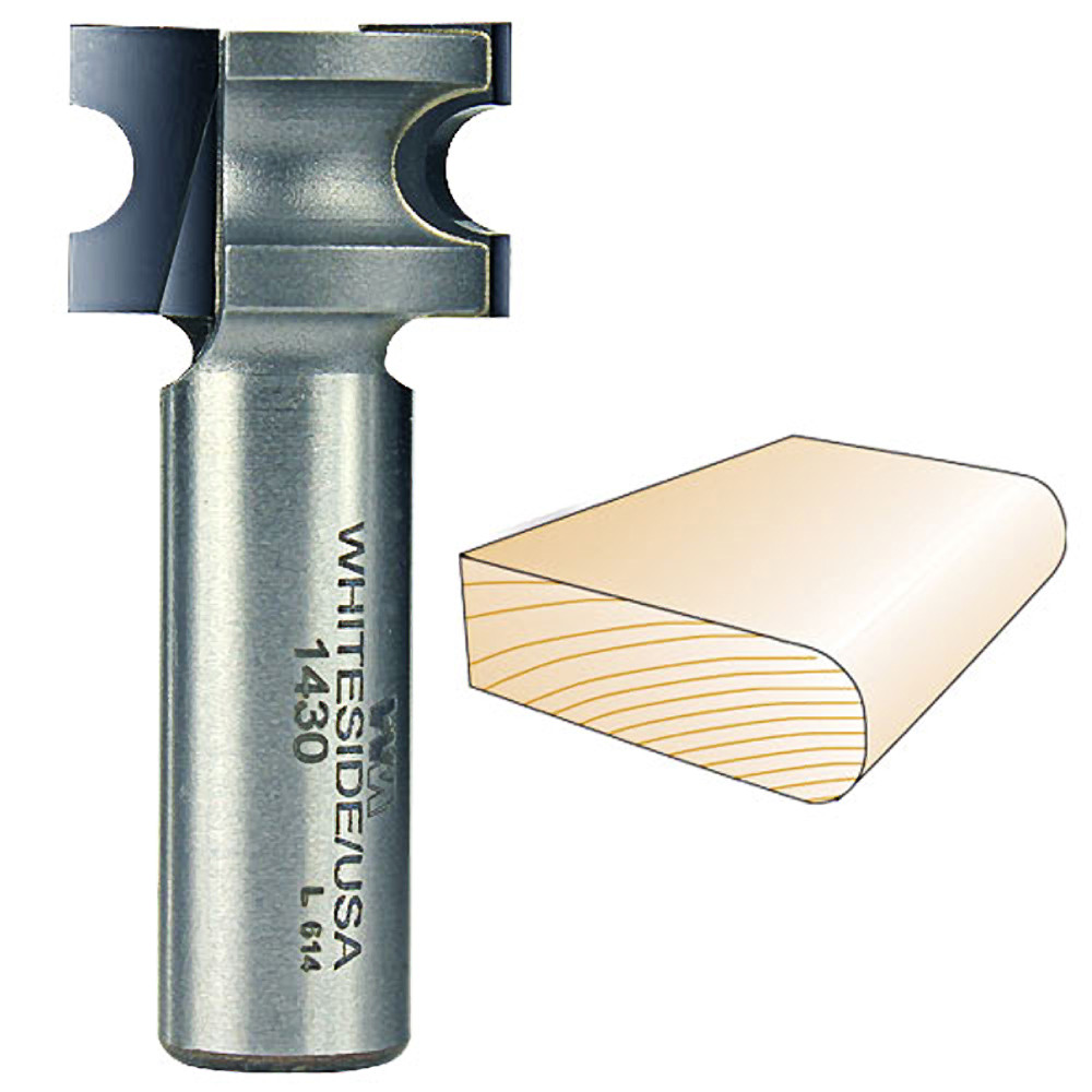Whiteside Bull Nose Bit 1/2 in. SH x 1/8 in. R x 1/4 in. CD 1430