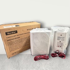 HERDIO HOS-501 Speaker Patio Waterproof Wired Wall Mount System Indoor Outdoor
