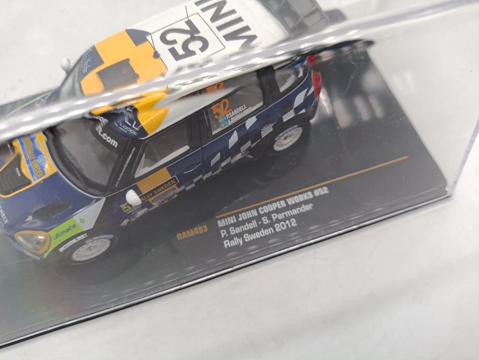 Mini John Cooper Works Wrc Rally Sweden 2012 #52 Sandell 1/43 Ixo Models Ram493 - Immagine 2 di 4
