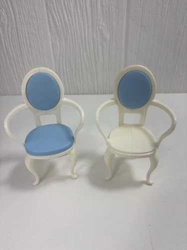 Vintage Barbie 1996 Set Of 2 Chairs Dollhouse Furniture