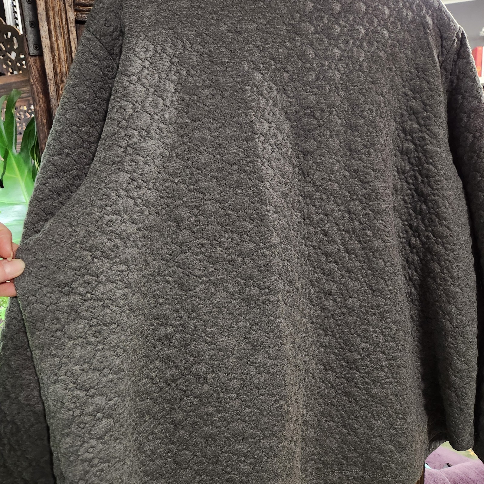 Ruby Rd Quilted Gray Full Zip Jacket Coat Women S… - image 13