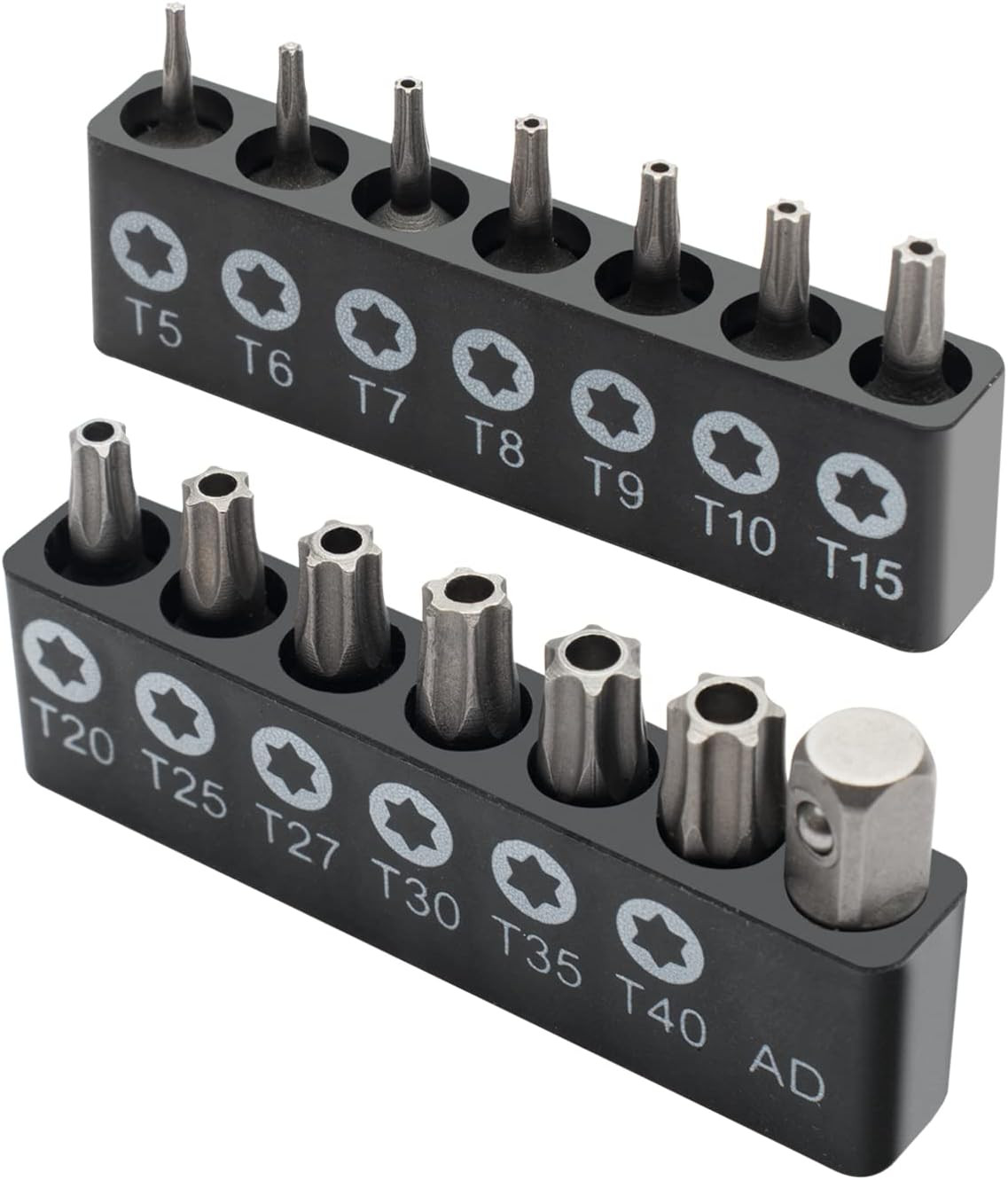 14-Piece Tamper Resistant Star Bits, Chrome Vanadium Steel, T5 - T40 Impact Grad