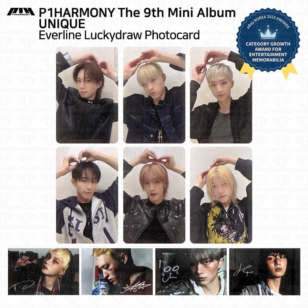 P1Harmony 9th Mini Album UNIQUE Everline On-line LuckyDraw
