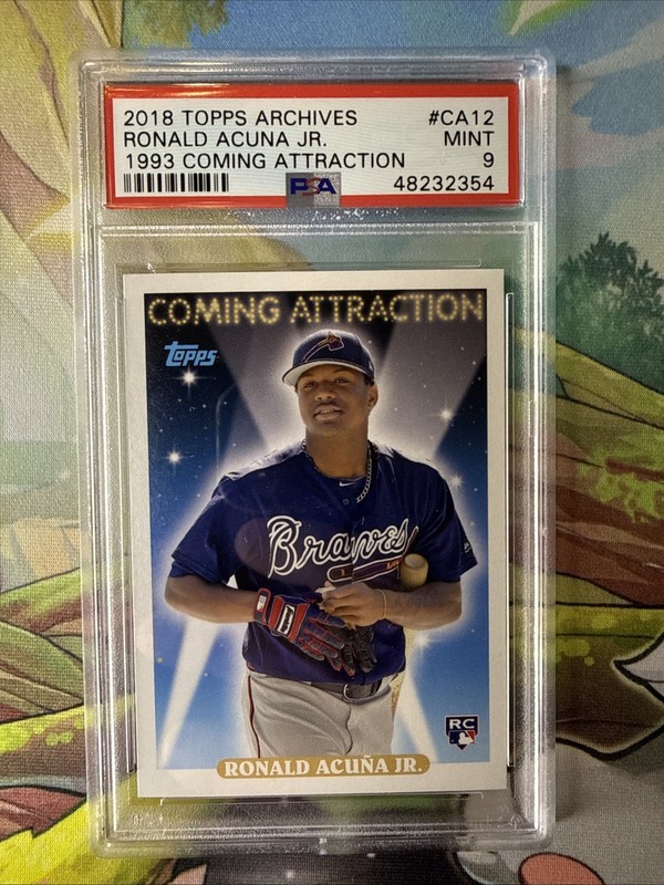 2018 Topps Archives RONALD ACUNA JR. Rookie Card 1993 Coming Attraction PSA 9