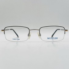 Metzler Brille Damen Herren eckig silber gold Halbrand 1650 Titan NEU