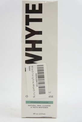 New Sealed Whyte Oil Pulling Rinse Spearmint Oral Cleanse Teeth Whitener 8oz