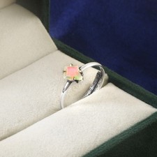 Welo Opal Gemstone 925 Sterling Silver Ring Handmade Jewelry Gift For Valentine