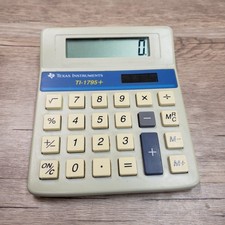 Texas Instruments TI-1795 Plus Desktop Solar Powered Calculator Tested 