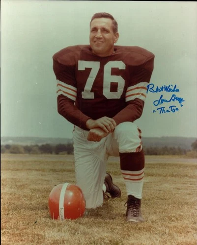 Signed Autograph 8x10 Photograph Lou Groza HOF The Toe Cleveland Browns