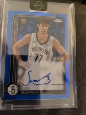 2025-26 Topps Chrome Blue - Rookie Autographs Ben Saraf #TCAR-BS (AU, RC)