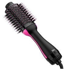 Hair Dryer Brush Blow Dryer in One, Upgraded 4 in 1 Hair Dryer and Black/Pink
