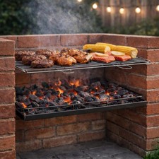 Build Your Own Brick BBQ Grill Kit, Complete Charcoal BBQ Insert Set with