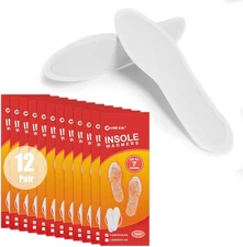 WORLD-BIO Disposable Foot Warmers 12 Pairs, Air Activated Warmer Safe Natural