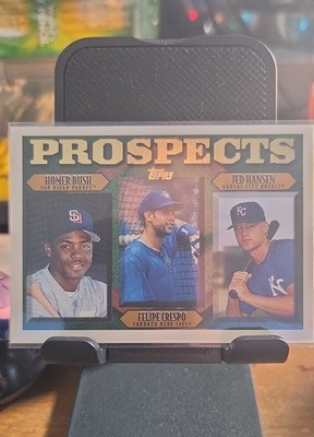 1997 Topps - Prospects Homer Bush, Felipe Crespo, Jed Hansen #203