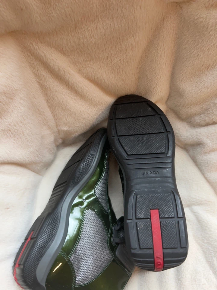 Auténticas Tenis Prada Para Hombre Verde Oscuro Copa América Alta Talla 8.5 Foto 3 de 4