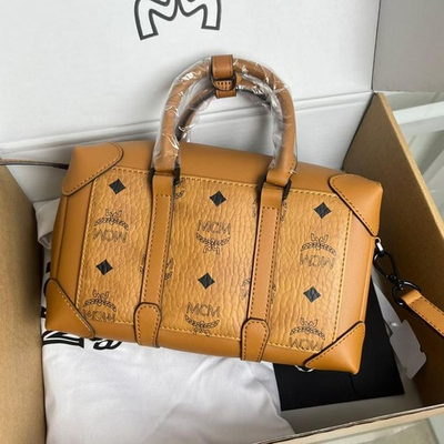 #ad #ad MCM Soft Berlin Visetos small Crossbody Satchel bag cognac F S JP $258.00