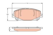 Brake Pad Set, Disc Brake TRW GDB2268 for Talisman (LP_) 2 2019-2022