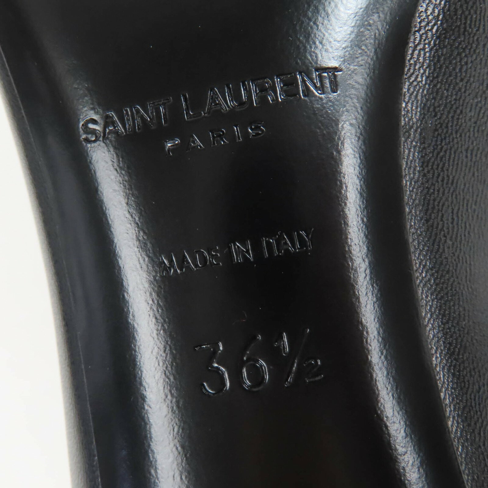 Saint Laurent Paris Shoes Pumps Heel EU 36.5 US 6.5 Leather Black Authentic thumbnail 19