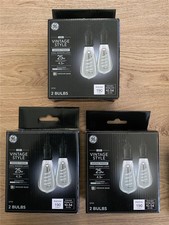  Lot of 3 GE Vintage Style LED Smoke Finish Bulbs 4.5w 5000K ST19 2 ea NEW