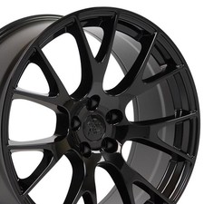 22 Gloss Black 2528 Wheel Fits Dodge Chrysler Challenger Hellcat Dg15