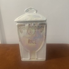Vintage German Luster wear Rice Canister From 1920s 1930s